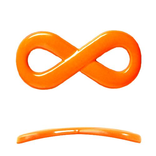 Infinity link colored coating neon orange 20x35mm (1)
