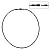 Rubber tube lock cord black 45cm (1)