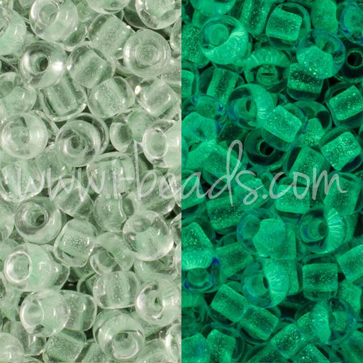 Buy cc2722 - Toho beads 11/0 Glow in the dark mint green/bright green (10g)