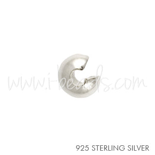 Buy sterling silver crimp bead cover 4mm (10)