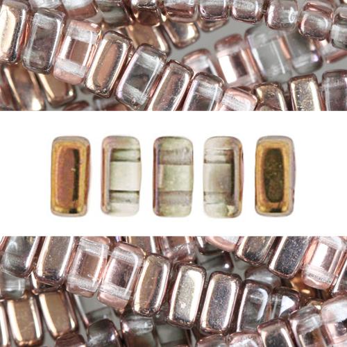 2 holes CzechMates bricks apollo gold 3x6mm (50)