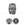 Beads wholesaler  - Swarovski 5045 rondelle bead crystal silver night 4mm (10)