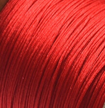 braided nylon cord - 0.4mm- red - (sold by 3m)