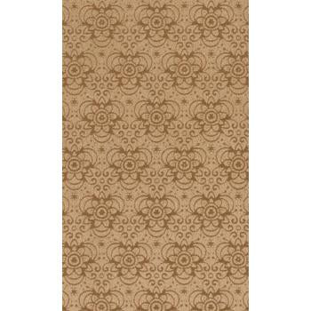 Ultra suede floral pattern Camel 10x21.5cm (1)