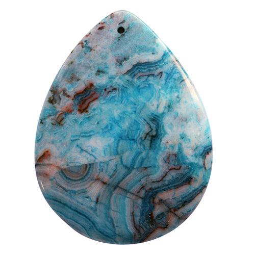 Buy Pear pendant blue Crazy lace agate blue 3.8x5cm (1)