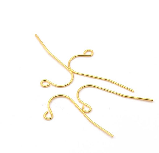 Earring Hooks Steel Gold 24x11.5mm (4)