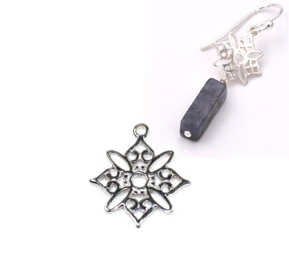 Pendant Snowflake Sterling Silver 915 - 13 × 12 mm (1)