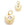 Beads wholesaler  - Charm, pendant gold Plated 18K heart with zircon 7,5mm (1)