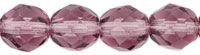 Buy Czech fire-polished beads Med Amethyst 8mm (25)