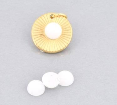 Round cabochon White Jade 6mm (2)