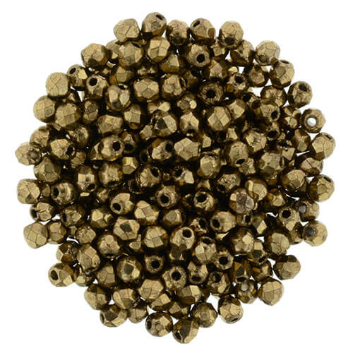 Buy Czech fire-polished beads BRONZE 2mm (30)