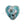 Beads wholesaler  - Murano bead heart blue and silver 10mm (1)