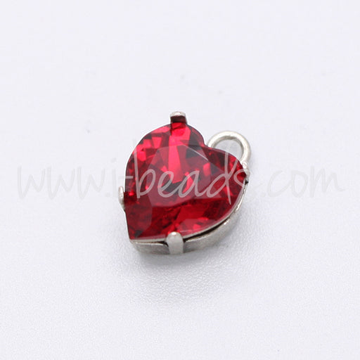 Pendant setting for Swarovski 4831 heart 11mm antique silver plated (1)