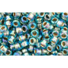 cc995 - Toho beads 8/0 gold lined rainbow aqua (10g)