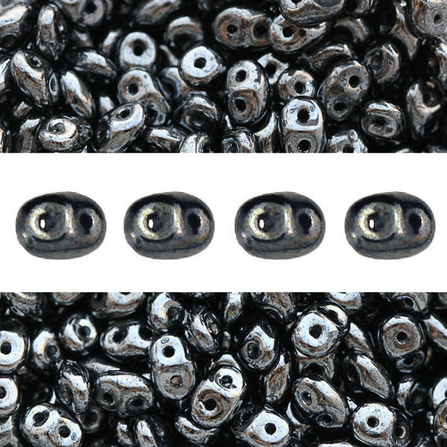 Super Duo beads 2.5x5mm hematite (10g)