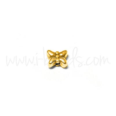 Butterfly bead gold plated 6x5mm (4)