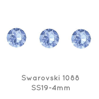 Swarovski 1088 xirius chaton Light Sapphire F 4mm -SS19 (10)
