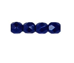 Czech fire-polished beads NAVY BLUE PURPLE 3mm (30)
