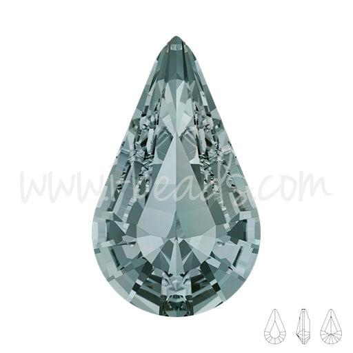 Swarovski 4328 drop fancy stone black diamond 10x6mm (2)