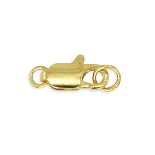 Beadalon lobster clasp two ring metal gold plated 12mm (2)