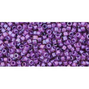 cc928 - Toho Treasure beads 11/0 inside color rainbow rosaline/opaque purple lined (5g)