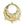 Beads wholesaler  - Round esmeralda component metal gold finish 25x30mm (2)