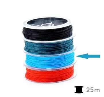 Nylon braided cord high quality- 0.8mm- TURQUOISE -(sold per roll - 25m)
