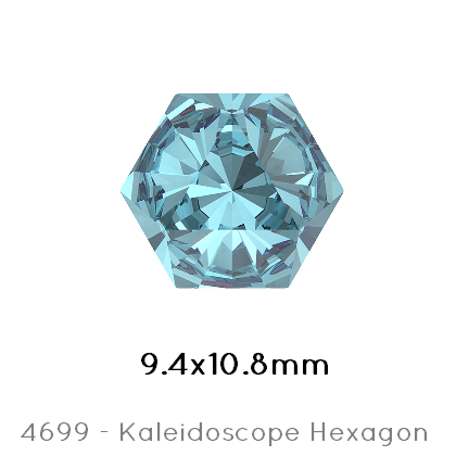 Buy Swarovski 4699 Kaleidoscope Hexagon Aquamarine foiled 9,4x10,8mm (1)