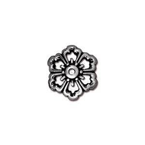 Buy open poppy bead cap silver plated 12mm (1)