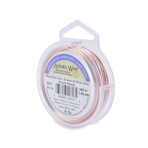 Buy Artistic wire 18 gauge-1mm rose gold, 6.1m (1)