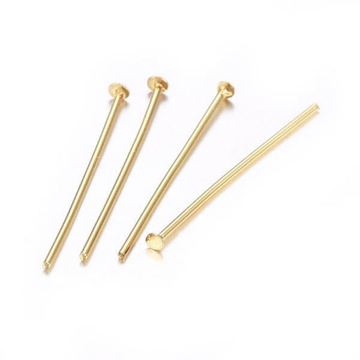 Buy Stainless Steel Head Pins, Golden-20,5mmx0.6 (10)