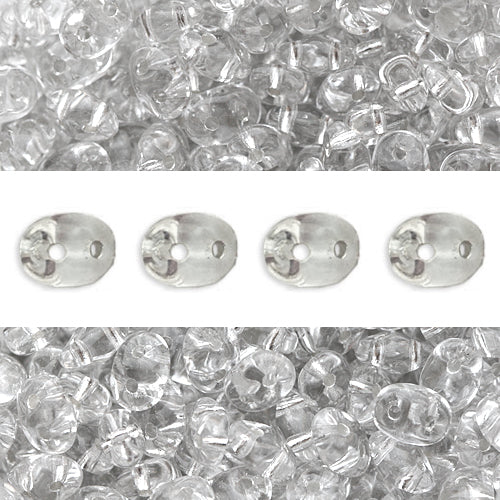 Super Duo beads 2.5x5mm silver lined crystal (10g)
