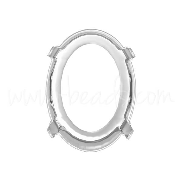 Swarovski setting for 4122 oval rivoli 14x10.5mm rhodium (1)