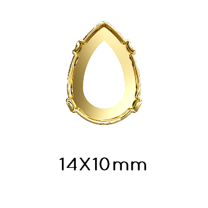 Swarovski 4320/S PEAR Setting 14x10mm GOLD (1)