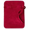 Imitation velvet jewellery pouch red (1)