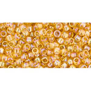 cc162 - Toho Takumi LH round beads 11/0 transparent rainbow light topaz (10g)