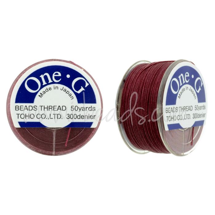 Toho One-G bead thread Burgundy 50 yards/45m (1)