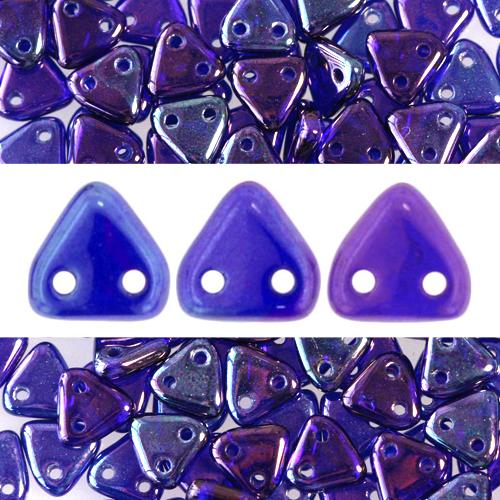 Buy 2 holes CzechMates triangle cobalt vegas 6mm (10g)