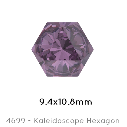 Swarovski 4699 Kaleidoscope Hexagon Amethyst Foiled 9,4x10,8mm (1)