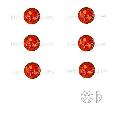 Buy Swarovski Flat Back 2058 SS5-1.8mm Light Siam foiled (x80)