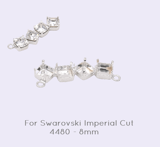 Buy Pendant setting for 4 Swarovski 4480 imperial cut 8mm - 3.5cm (1)