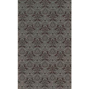 Ultra suede floral pattern Executive Grey 10x21.5cm (1)