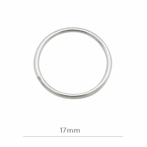 Closed ring link 17x1mm Sterling silver 925 (1)