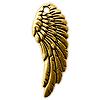 Wing shape charm metal antique gold plated 27mm (1)