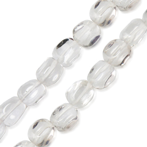 Crystal quartz nugget beads 8x10mm strand (1)