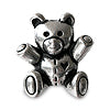 Buy Teddy bear bead metal antique silver plated 12.5mm (1)