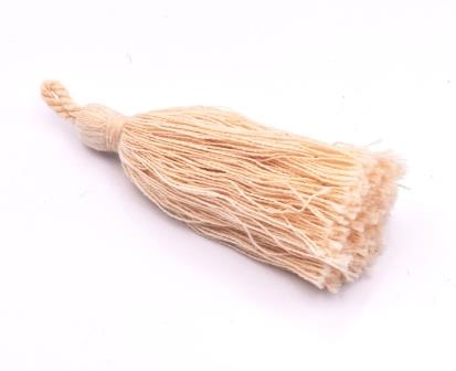 Cotton tassel BEIGE 8cm (1)