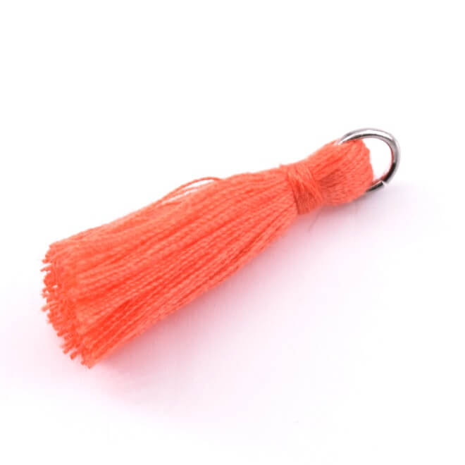 Tassel with Ring Coral 25mm (1)