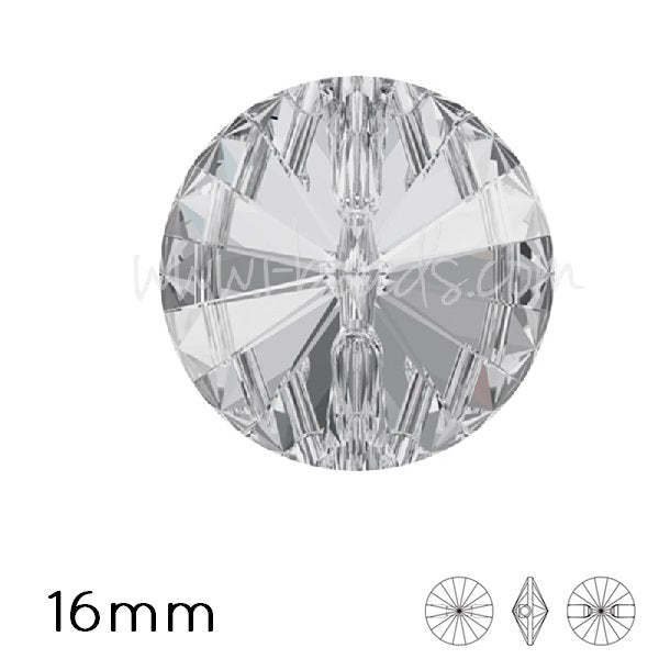 Czech Crystal Rivoli Round Button 16mm (1)