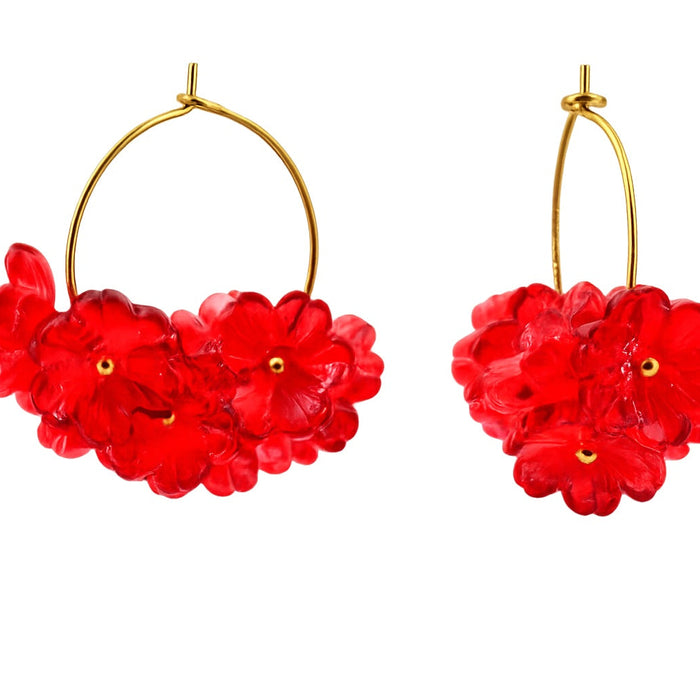 Boucles d'oreilles florales